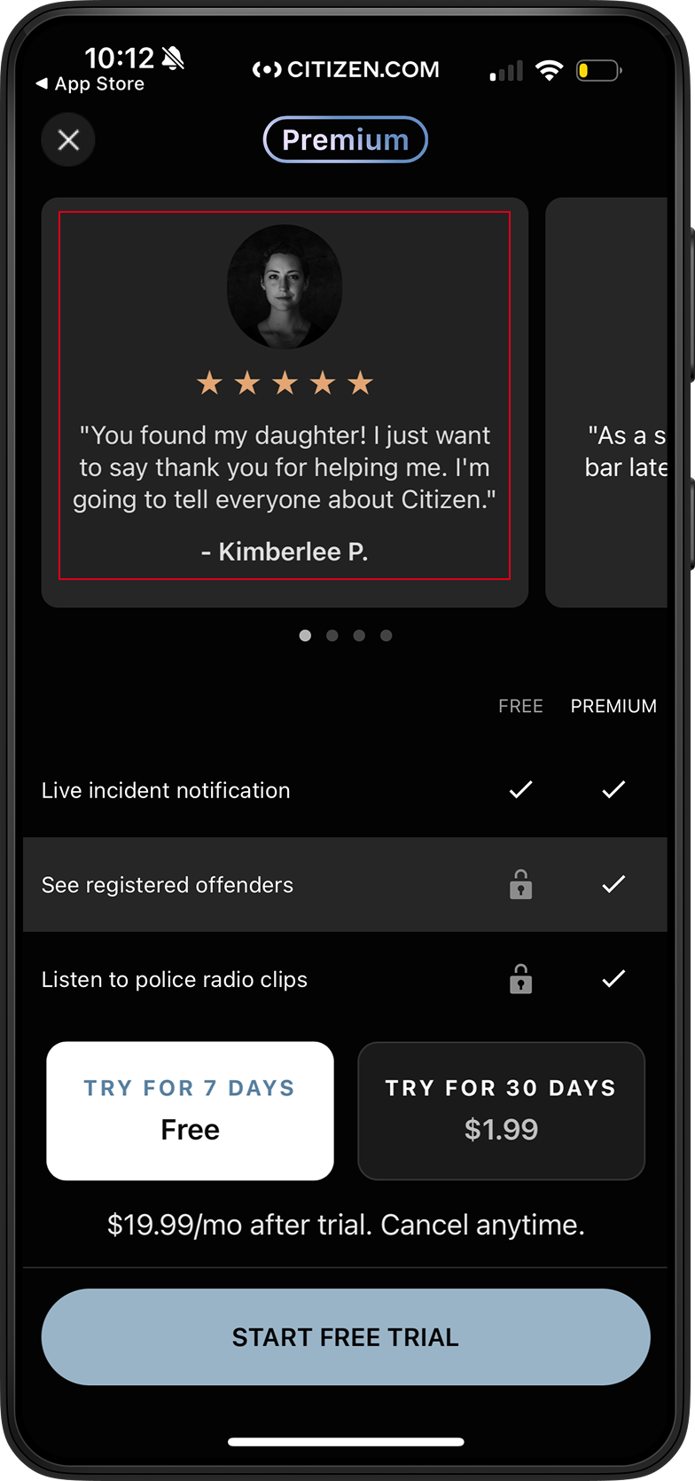 Original Citizen Ultra 911 screen 1