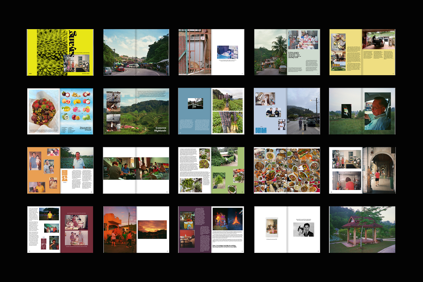Magazine screens and showcase photos