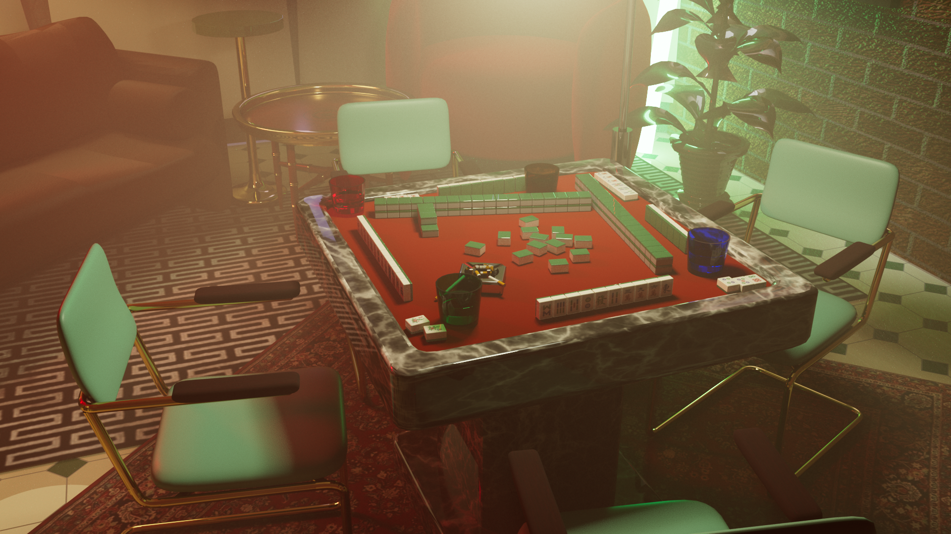 The Mahjong Room, render 2