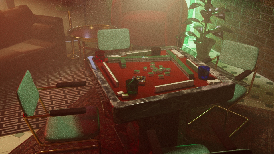 The Mahjong Room, blurry render 2