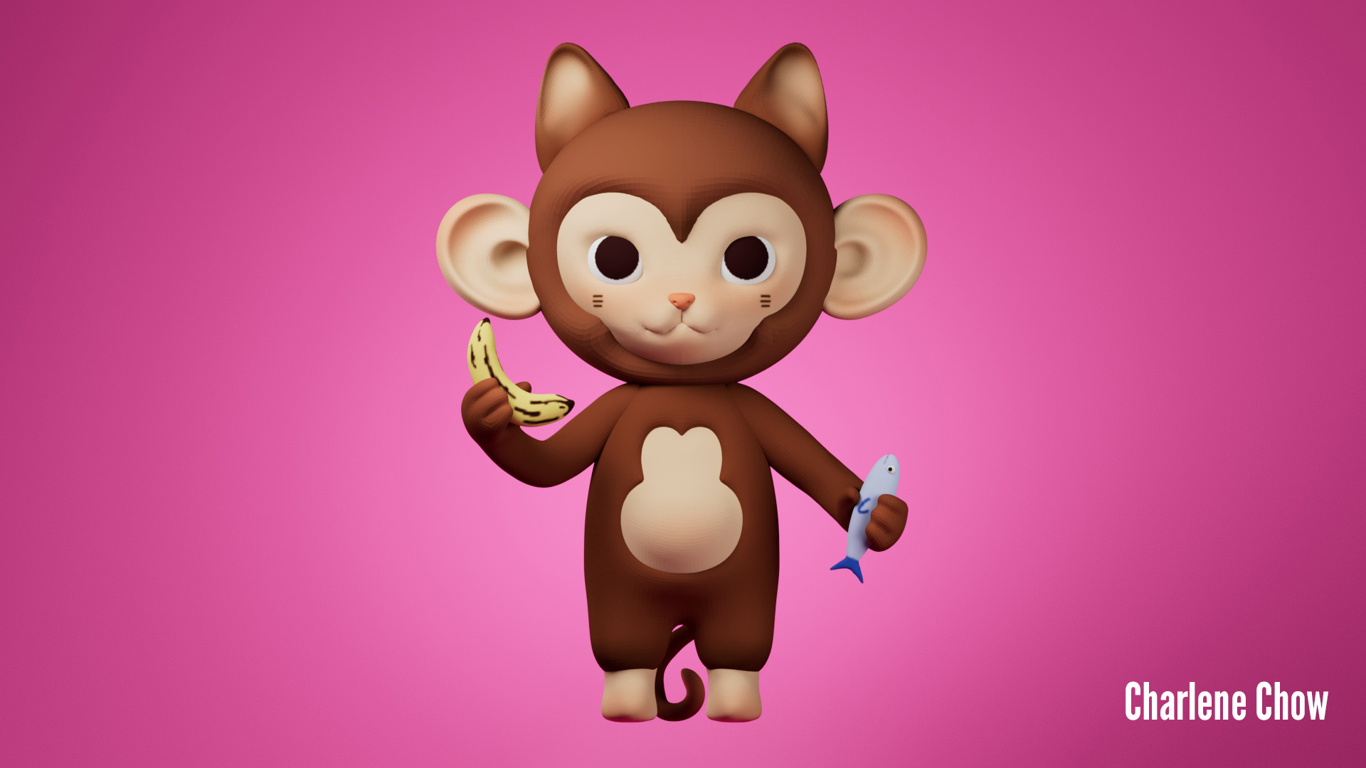 Monkey Cat, render 1