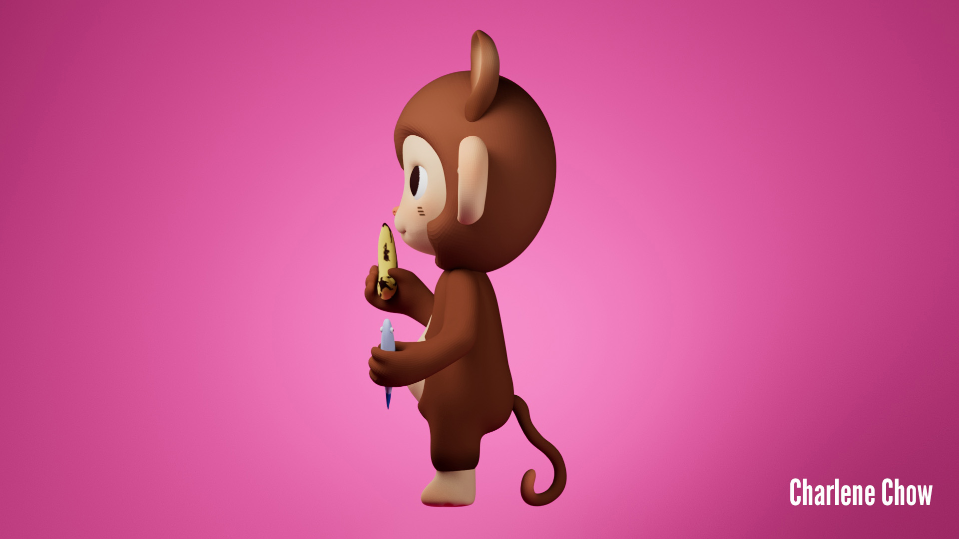 Monkey Cat, render 3