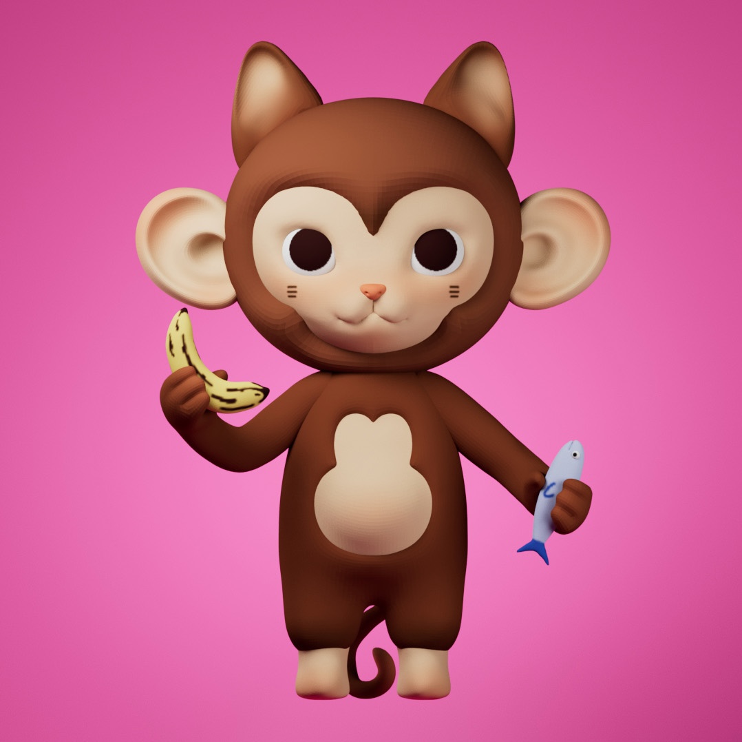 Monkey Cat, cover render