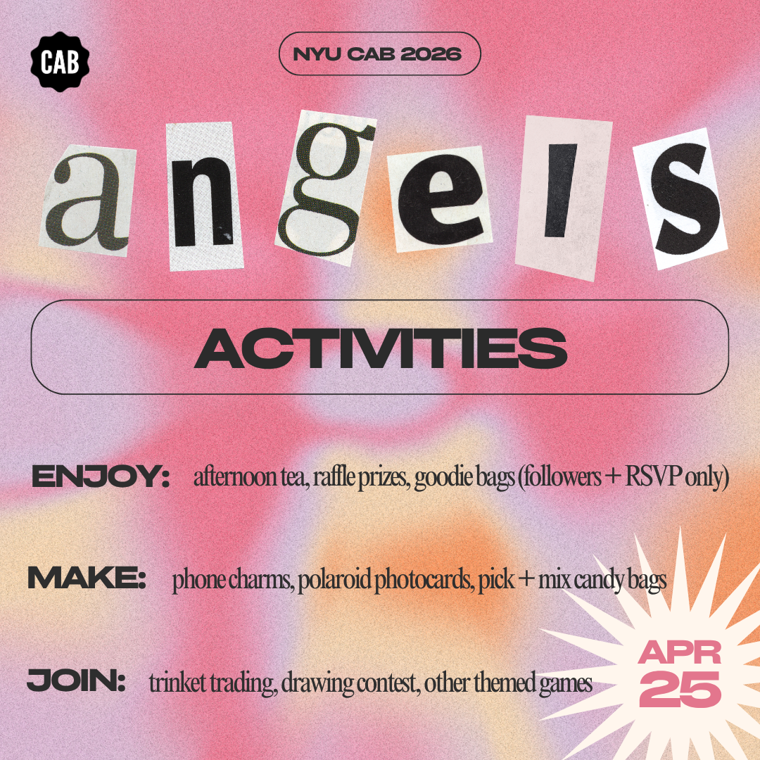 NYU Class Activities Board Event Graphics, Angels graphic 2