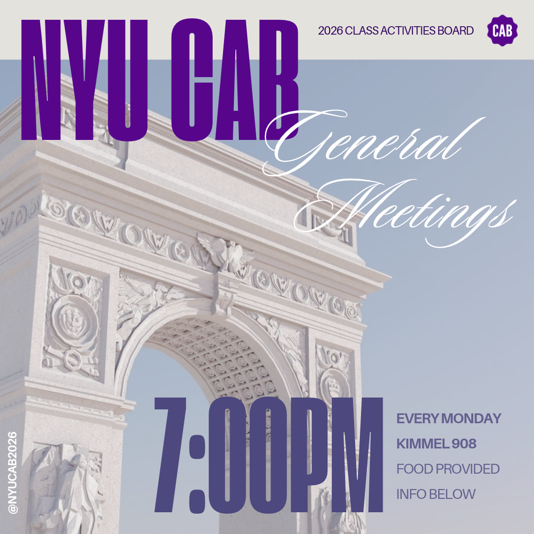 NYU Class Activities Board Event Graphics, general graphic