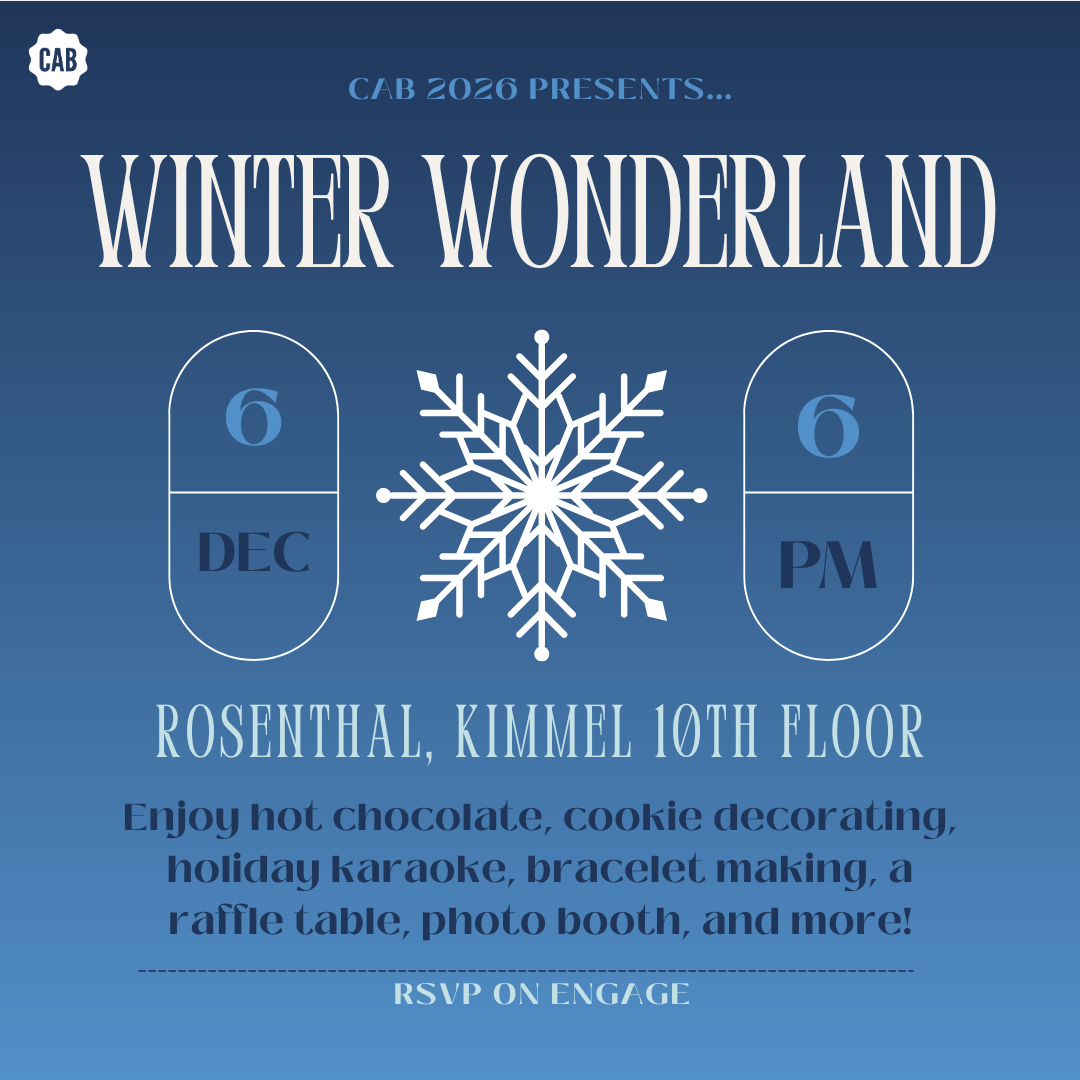 NYU Class Activities Board Event Graphics, Winter graphic 1