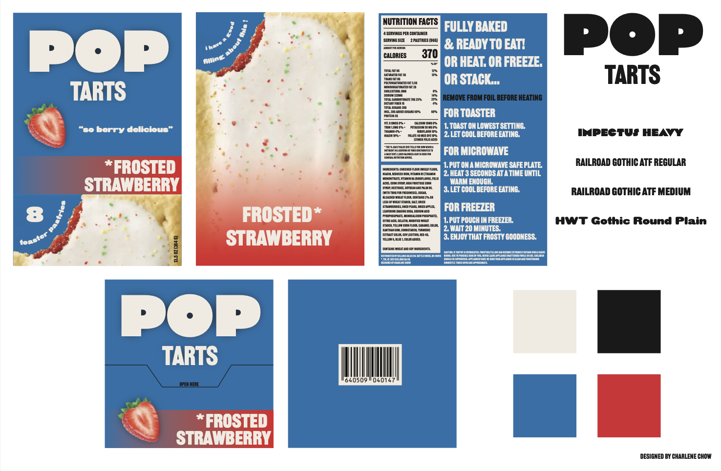 Pop-Tarts Package Design, first draft