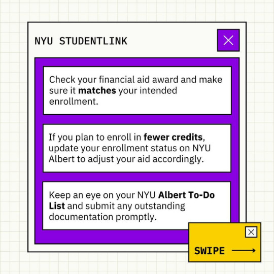 NYU StudentLink Center Informational Graphics, image 8, slide 2