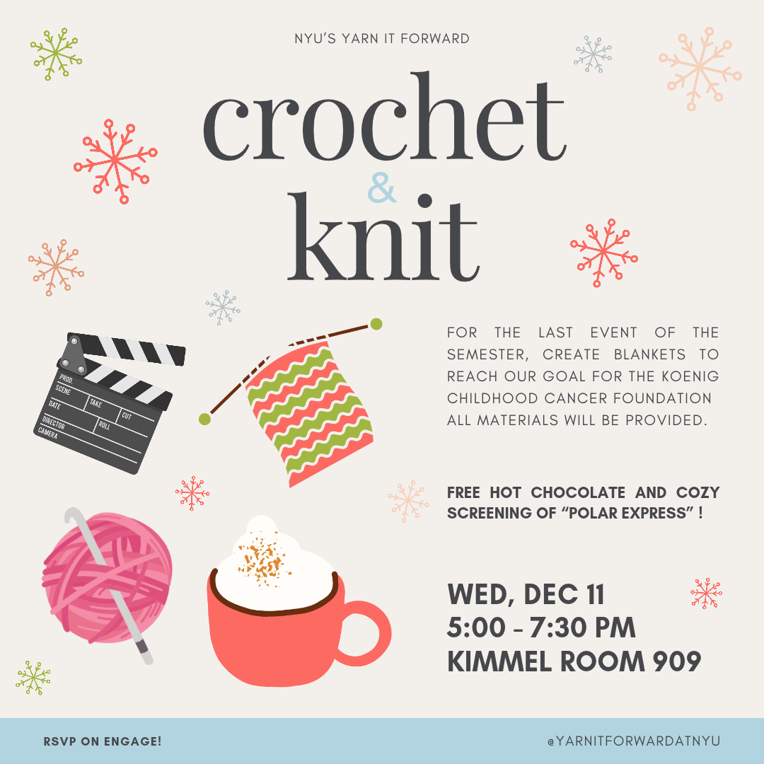 NYU Yarn it Forward Event Graphics, image 4