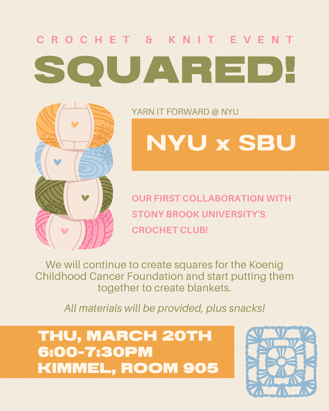 NYU Yarn it Forward Event Graphics, image 6
